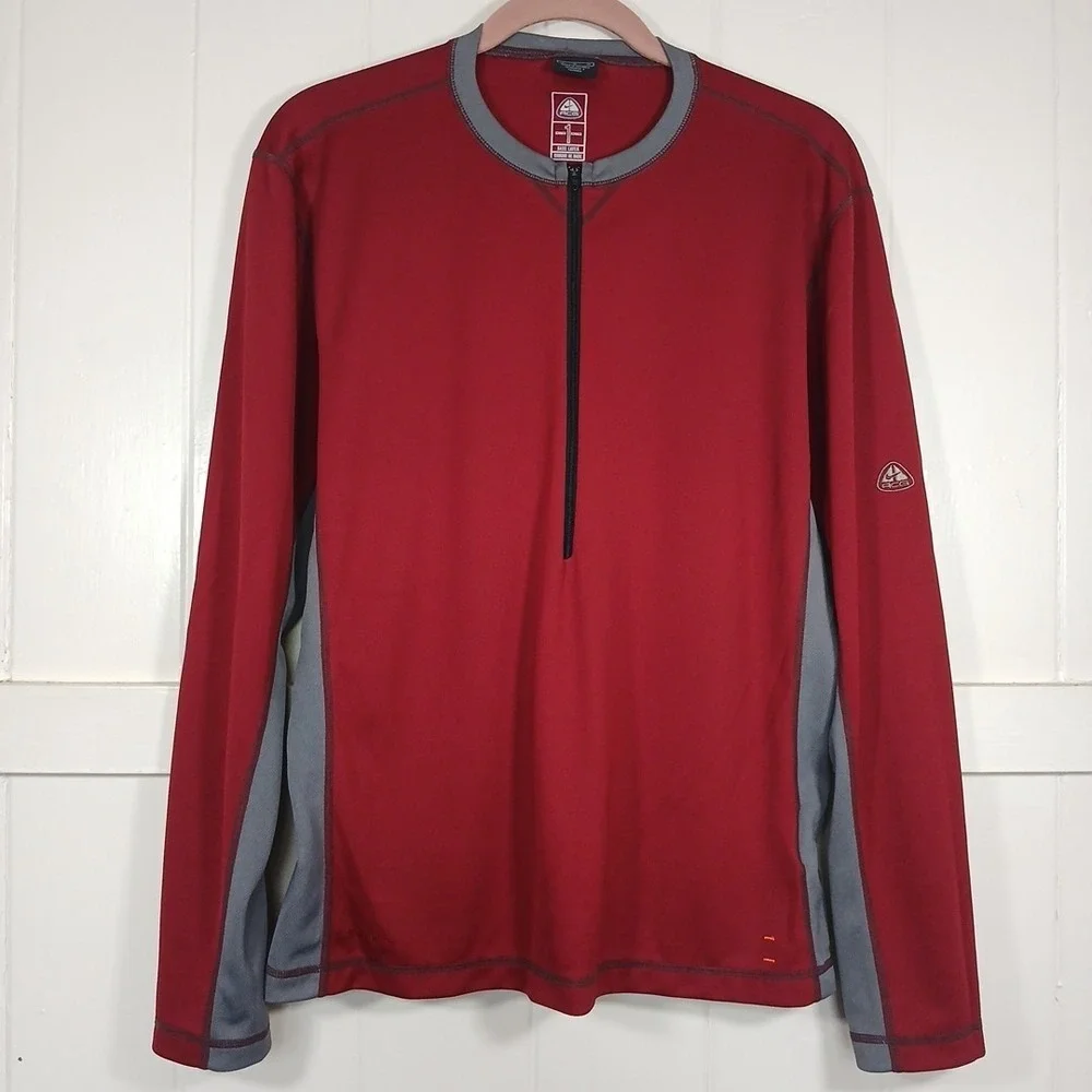 Vintage 90s Nike ACG Base Layer‎ Quarter Zip Performance Hiking Men's Medium Red